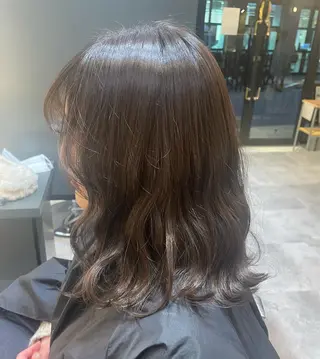 ミディアム カラー ヘアアレンジ 【日韓風、レイヤー】 🤍ひらい　なつきのヘアスタイル
