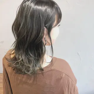 セミロング カラー 山口 浩之のヘアスタイル