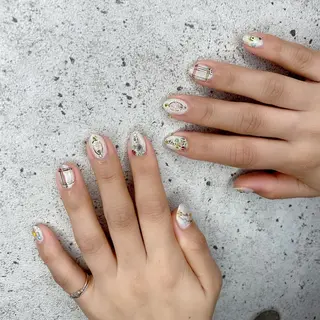 ショート カラー パーマ ヘアアレンジ メンズ キッズ ネイル マツエク・マツパ Salon Ｋのネイルデザイン