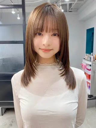 セミロング カラー レイヤー×髪質改善✨ 渋谷/佐藤侑哉のヘアスタイル