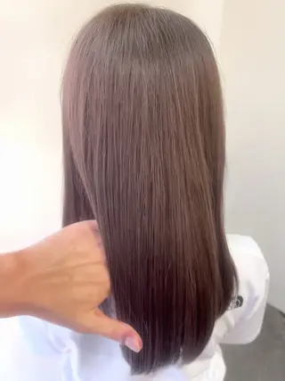 セミロング 透明感color ハイトーン✨みくりのヘアスタイル