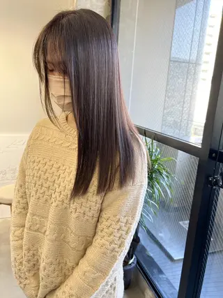 ミディアム カラー パーマ ヘアアレンジ 【ヘアケア特化型】 newi天王寺のヘアスタイル