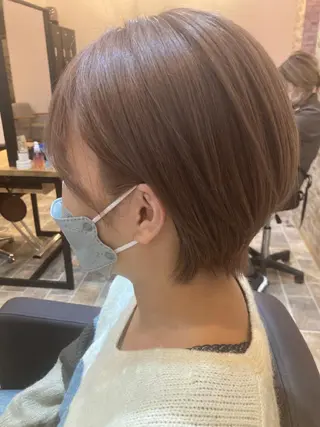 ショート カラー ヘアカラー&縮毛矯正 STAR☆RIVERのヘアスタイル