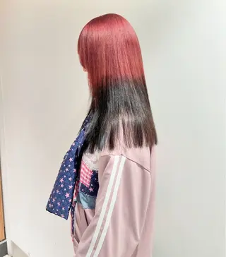 ロング カラー スキバサミを使わない カット🌼唯🌼のヘアスタイル