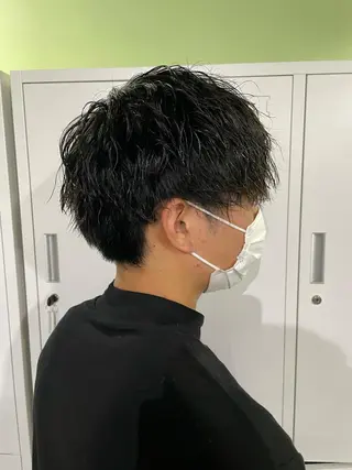 ショート 🔥コテ巻き風 ボブパーマ🔥のヘアスタイル