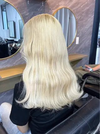 セミロング カラー 髪質改善/堀江 ケアカラーtoshiのヘアスタイル