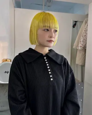 ショート 毛流れセンターパート Sakiのヘアスタイル