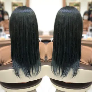 セミロング カラー 韓国レイヤー×透明感 カラー/山崎一輝のヘアスタイル