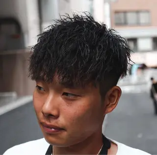 ショート カラー パーマ メンズ 💈men's💈 satoru中目黒のヘアスタイル