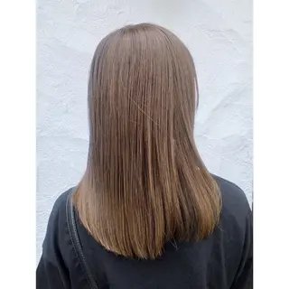 セミロング カラー 🪞Kana｜透明感 カラー × 髪質改善のヘアスタイル