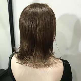 ミディアム カラー ヘアアレンジ ミニボブ/ブリーチ 🌈MISATOのヘアスタイル