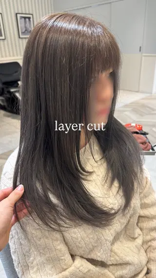 ロング カラー レイヤーカット Y2K/𝓡𝓲𝓷のヘアスタイル