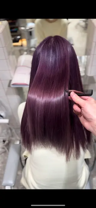 セミロング 新宿/韓国風レイヤー 髪質改善/渋谷直樹のヘアスタイル