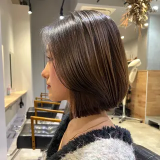 ミディアム 🫧三浦 未流/ ボブ/イヤリングのヘアスタイル