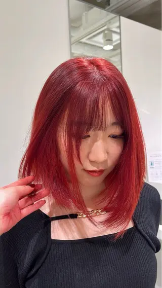 ミディアム カラー 艶髪【カラー支持率 No.1】リノ🪐のヘアスタイル