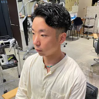 ショート パーマ メンズ 西大島美容師 渡部仁太のヘアスタイル