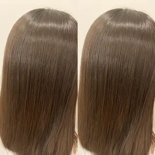 セミロング パーマ ✨ニュアンスカラー✨ かつべのヘアスタイル