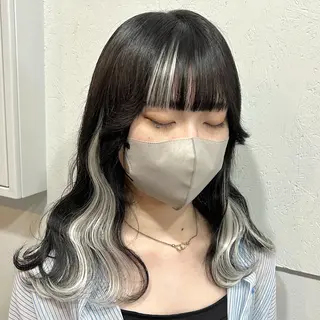 ミディアム カラー ブリーチ&エクステ 🥀ケアカラー特化のヘアスタイル