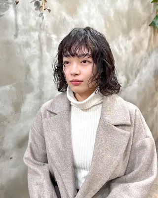 ミディアム パーマ 木村陸弥🌿似合わせ 再現性メンズヘアのヘアスタイル