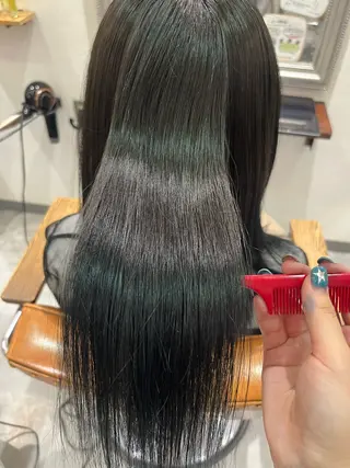 セミロング カラー 髪質改善アンジュール かのんのヘアスタイル