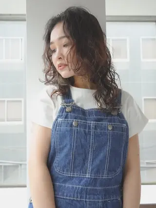 ミディアム カラー mizuho .のヘアスタイル