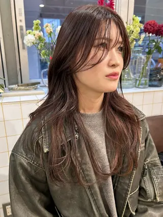 ロング カラー みうら ありさのヘアスタイル