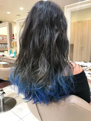 ロング カラー 当日予約🆗✂︎ ウエモト タクのヘアスタイル