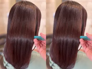 セミロング シュモレ ポルターレ所属・髪質改善/東雲 美髪縮毛矯正/小坂翔のヘアスタイル