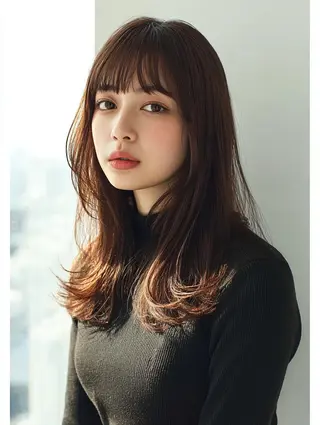 セミロング 生艶髪＆レイヤー🔔 渋谷お薦めNo.1✨のヘアスタイル