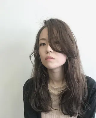 ロング カラー パーマ ブリーチ毛でもできる 髪質改善縮毛MIHOのヘアスタイル