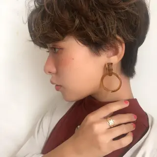 ショート 顔周りの垢抜けヘア 立山愛梨のヘアスタイル