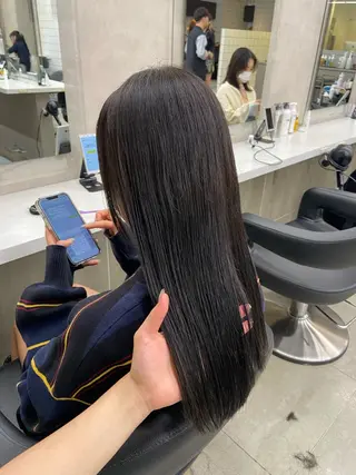 セミロング カラー ヘアアレンジ Over hair_ misakiのヘアスタイル