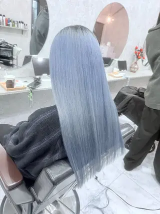 ロング カラー 🌈派手髪ハイトーン 🌈鈴木亮太🌈のヘアスタイル