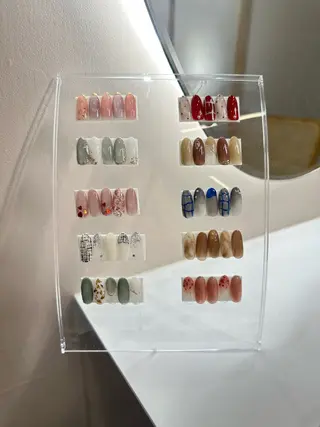 ネイル NON🎀韓国 シンプルワンホン🎀のネイルデザイン