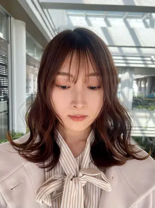 セミロング 園田 渉 ◤SHIKIO◢のヘアスタイル