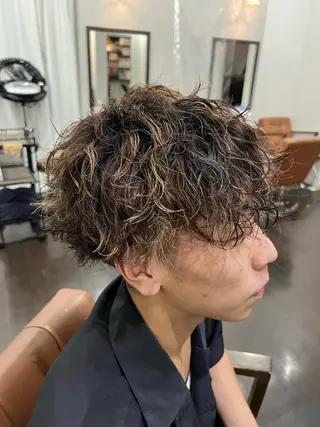 ショート カラー パーマ メンズ 名古屋駅/トップス タイリスト/大黒拓哉のヘアスタイル