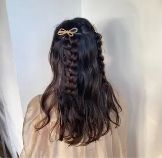 ロング カラー ヘアアレンジ 💫miyu💫デザ インカラー/アレンジのヘアスタイル