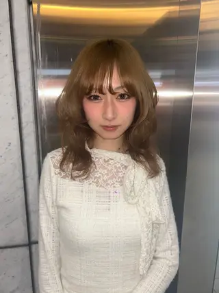 カラー ゆうか♡⟡.· 韓国ヘアのヘアスタイル