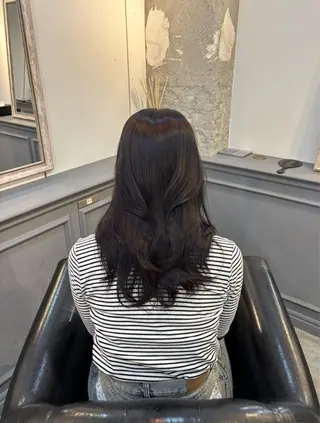 セミロング 関口 玲那のヘアスタイル