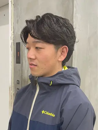 パーマ メンズ メンズカット パーマ[佐橋]のヘアスタイル