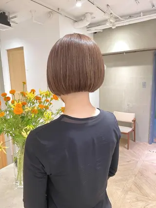 ミディアム カラー シャドウパーマ 田形清流のヘアスタイル