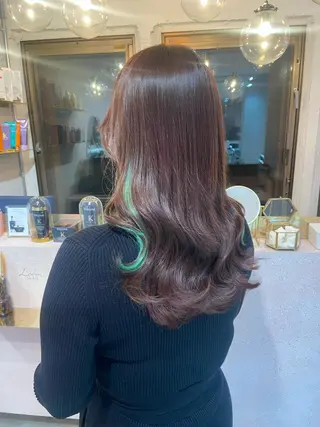 ロング カラー 新宿/韓国ヘア 中明度カラー/かやのヘアスタイル