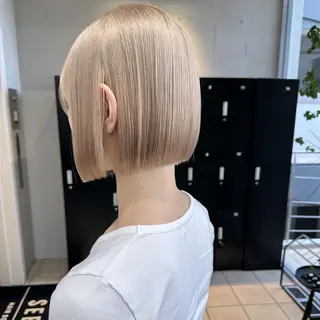 カラー ミディアム ♡韓国ヘア♡ ブリーチ✨ハイトーンのヘアスタイル