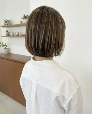 ミディアム カラー デュファブル　高橋 慶一のヘアスタイル