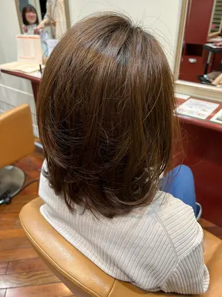 ミディアム カラー 似合わせ/レイヤー カット/すずきたつやのヘアスタイル