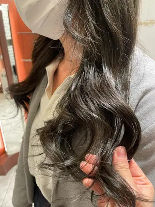 ロング 韓国風パーマ/ヘア セット/店長みづきのヘアスタイル