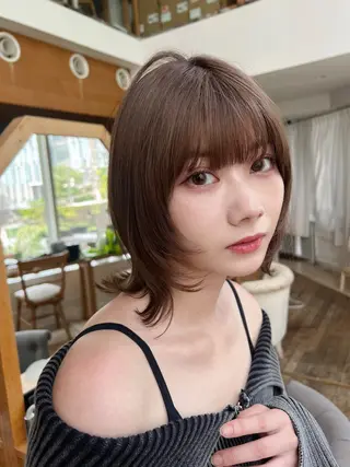 ミディアム カラー 望月威吹/表参道/レ イヤー/似合わせのヘアスタイル