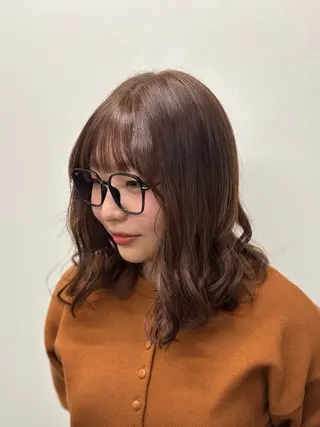 ミディアム カラー COTAN所属・yui /暖色、ブラウンのヘアスタイル