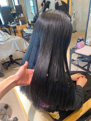 ロング カラー ♠️暗髪レイヤー♠️ 中山唯斗のヘアスタイル