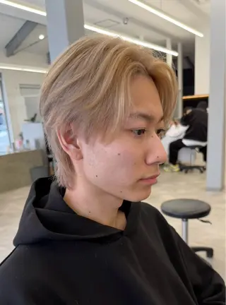 ショート カラー メンズ メンズパーマ特化/髪 質改善艶カラー/椿原のヘアスタイル